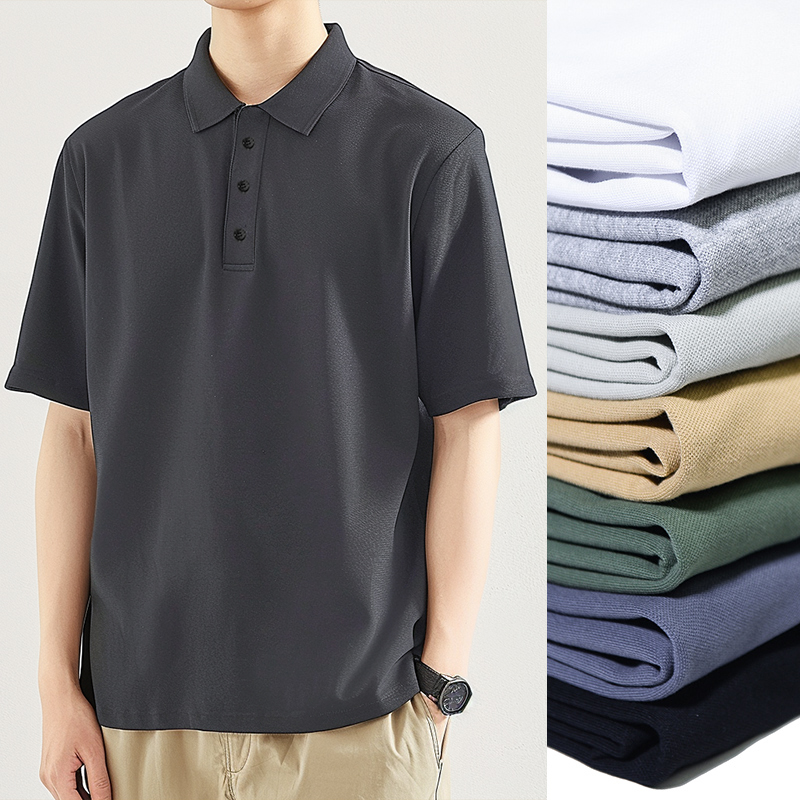210g休闲短袖男士polo衫夏季纯色