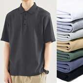 polo衫 t恤男款 夏季 珠地棉有领短袖 纯色简约休闲上衣男装 210g男士