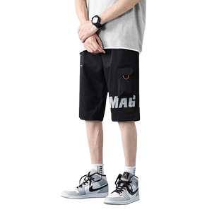 日系潮牌工装短裤男卫裤CityBoy冰丝薄款休闲中裤速干沙滩五分裤