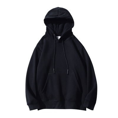 500g重磅纯色卫衣男慵懒连帽上衣