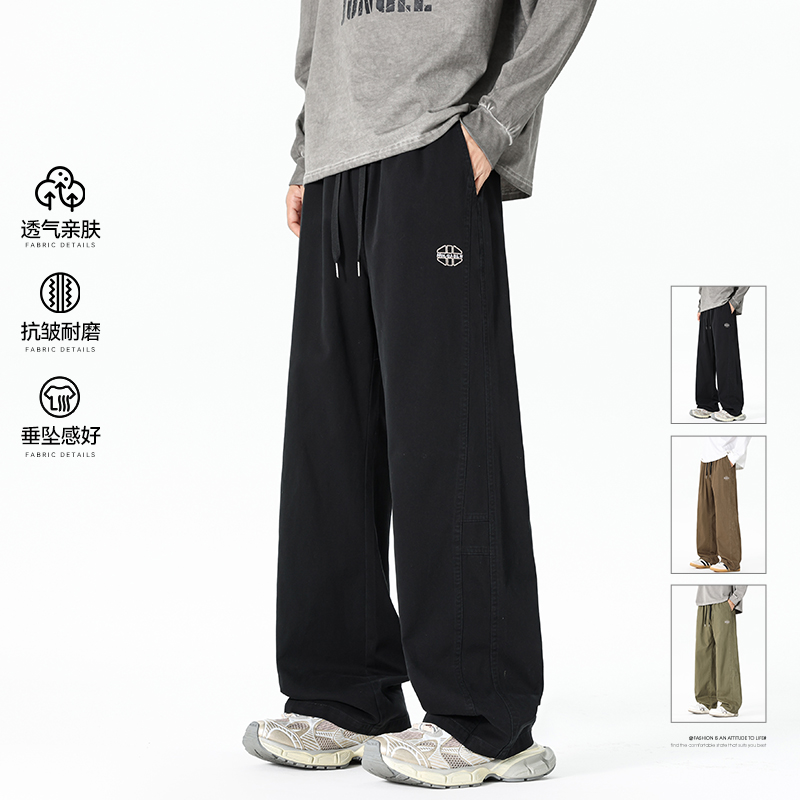 美式休闲裤子男女款秋冬百搭长裤