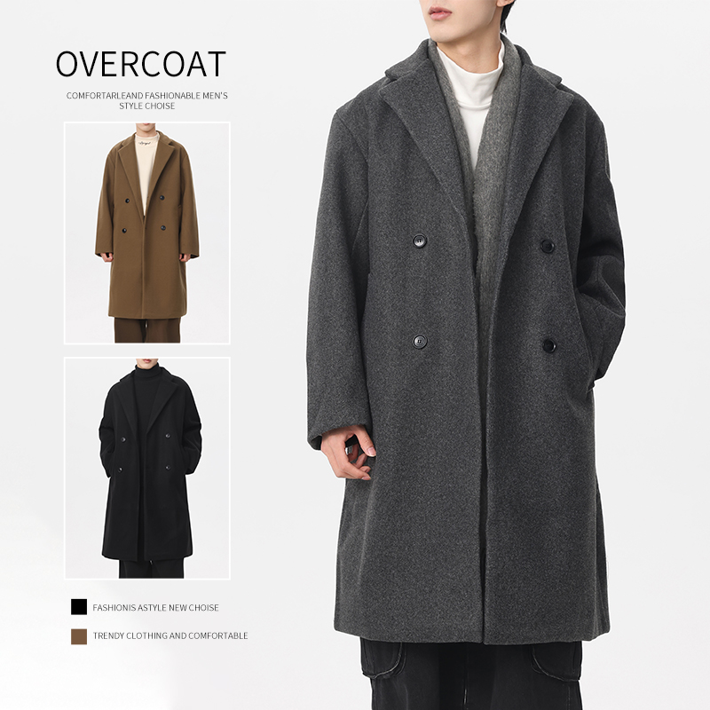 2024冬季高级感针织男士毛呢大衣