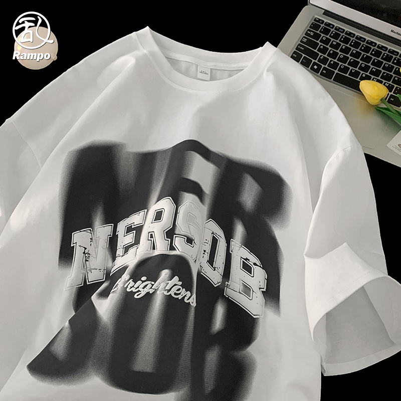 夏季短袖打底衫美式字母印花半袖