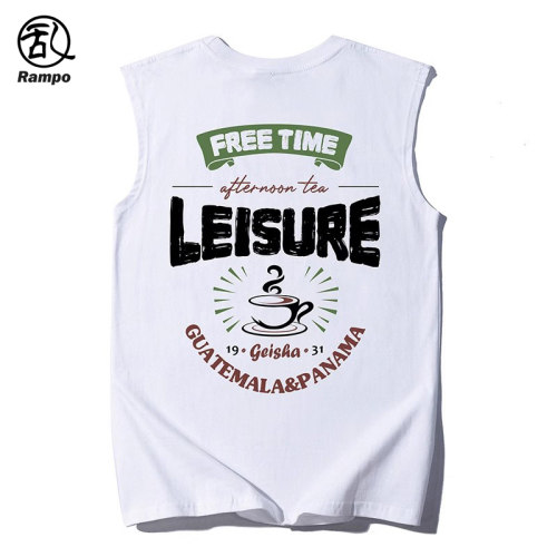 240g纯棉无袖t恤男夏季背心潮