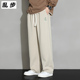 子夏季 上新宽松直筒卫裤 潮牌阔腿运动休闲长裤 青年学生垂感裤 男士