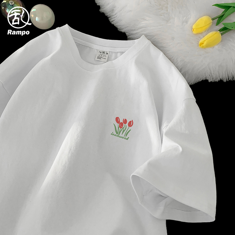 260G纯棉短袖t恤男士夏季五分袖