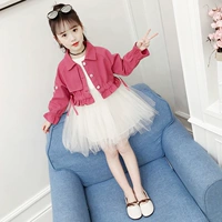 Bộ váy bé gái đại dương mặc mùa xuân và mùa thu 3 4 4 5 5 6 6 7 7 10 8 đến 10 tuổi Váy công chúa cho bé gái - Váy váy cho bé