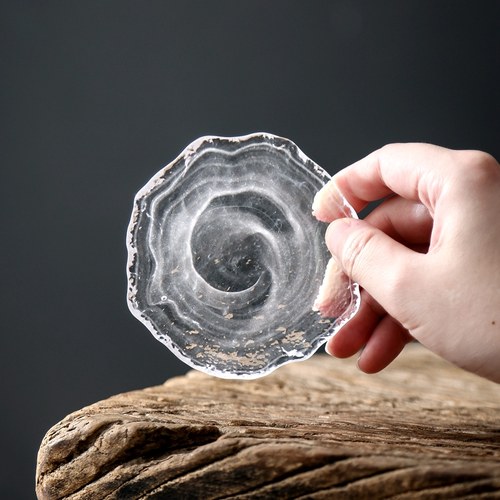 新中式国风古法云丝玻璃杯垫