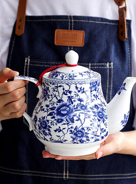 微丰 国风青花瓷茶壶陶瓷家用大容量单壶大号泡茶杯单壶套装茶具
