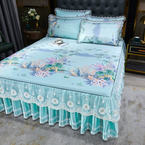 Шелковый коврик, комплект, нескользящое летнее складное покрывало, можно стирать, 3 предмета