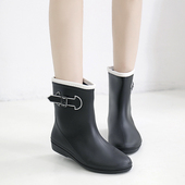 雨牧轻便雨鞋 防滑水鞋 女中筒日系可爱雨靴水靴套鞋 防水软底胶鞋