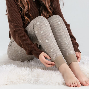 内胆大码 羽绒裤 高腰加绒加厚白鸭绒棉裤 紧身保暖妈妈款 女内穿冬季