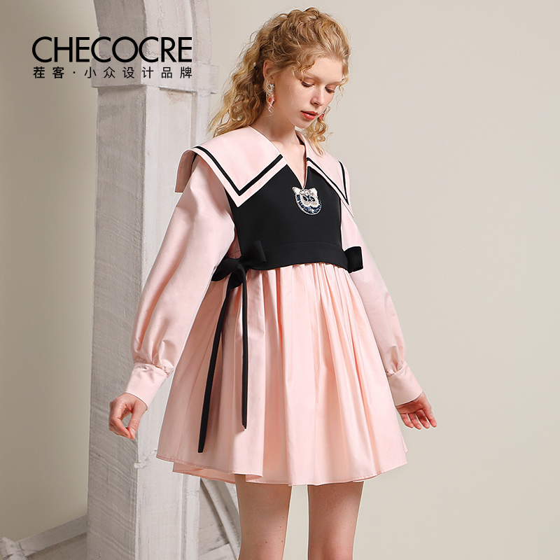 茬客学院风娃娃连衣裙