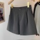 大码 外穿打底a字阔腿裤 胖mm毛呢短裤 女显瘦高腰呢子百搭靴裤