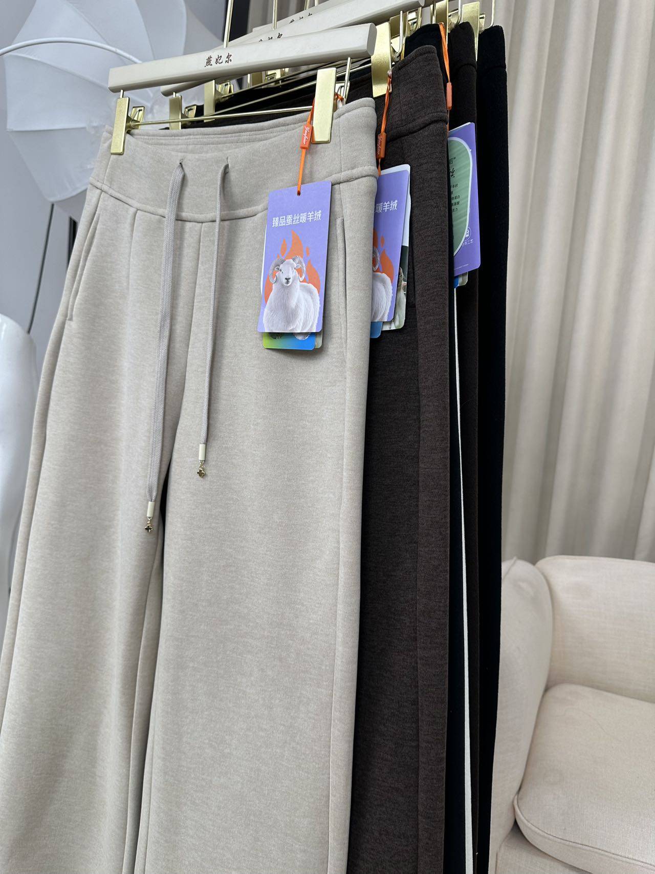 【臻品羊毛蚕丝】高货!9807舒适保暖高腰显瘦加绒阔腿裤,运动/瑜伽/健身/球迷用品,瑜伽长裤,淘宝优惠券,粉丝福利购,淘宝优惠卷