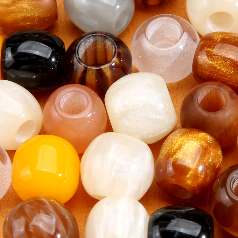 之江树脂大孔圆珠珠子衣服装饰