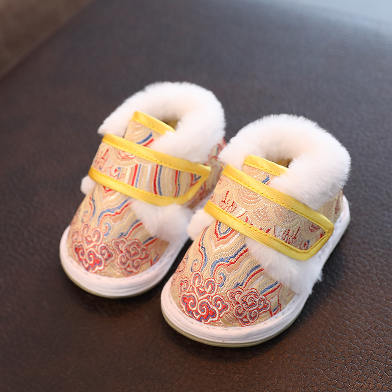 男童汉服鞋国风1一4岁宝宝冬鞋