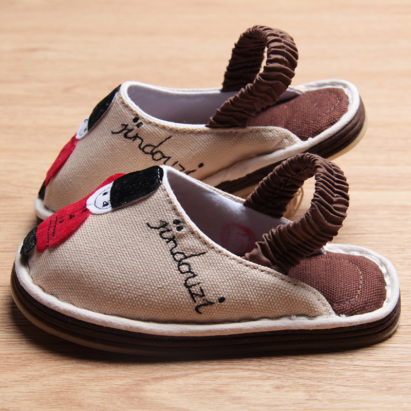 Pantoufles enfants en coton pour printemps - semelle tendon - Ref 986334 Image 4