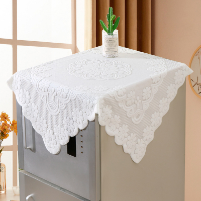 2024年新款蕾丝冰箱盖布双开门冰箱防尘罩家用厨房单冰箱罩套盖巾