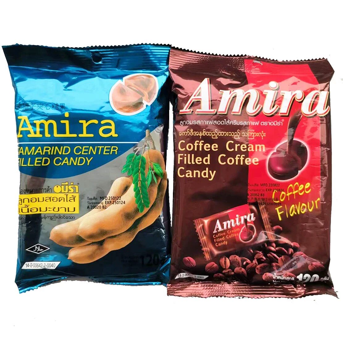 泰国进口糖果Amira夹心咖啡糖硬糖喜糖提酸角罗望子梅子糖瑞丽