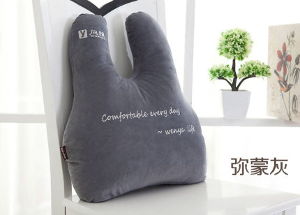 问雅卡通抱枕沙发靠垫办公室椅子靠背床头靠枕午休汽车护腰枕靠垫