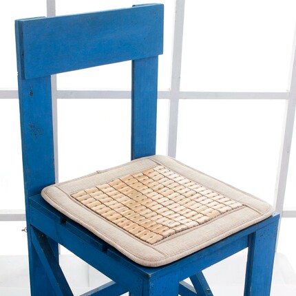 凉席坐垫椅垫办公室电脑椅子学生透气防滑屁股垫夏天竹垫麻将座垫