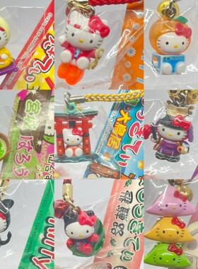 hello kitty地域限定挂件/手机链/摆件/京都限定宫城限定