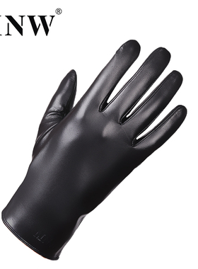 男士头层羊皮手套男单层整皮裁剪触屏修手机车驾驶保暖真皮手套男