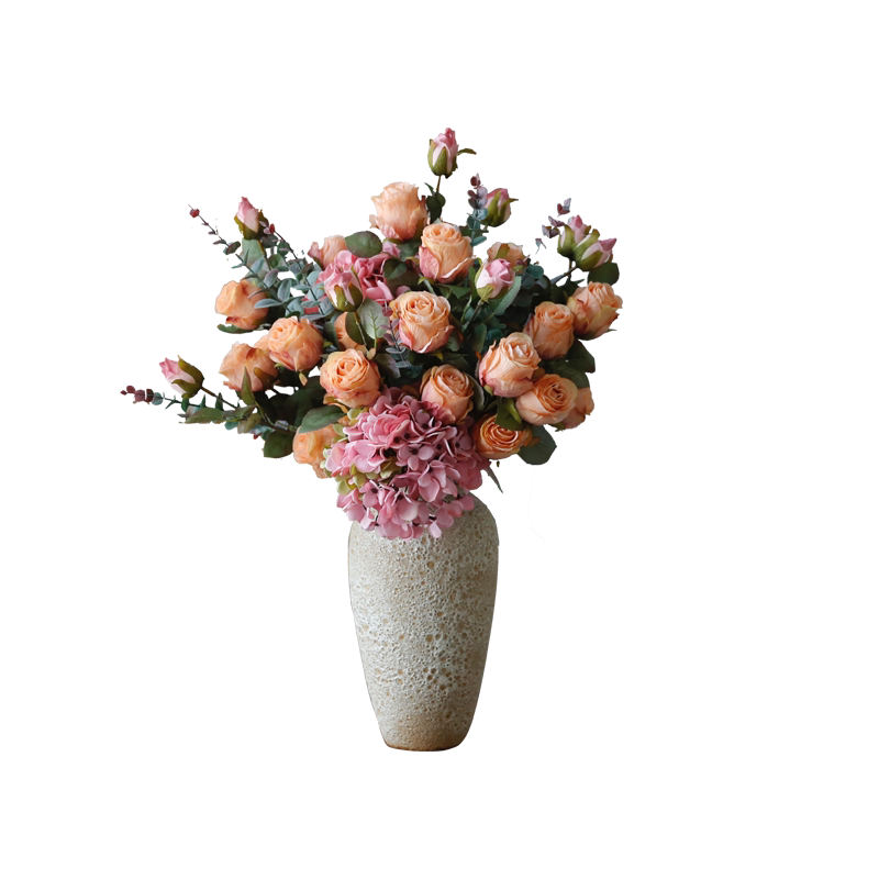 客厅玫瑰花束玫瑰花复古