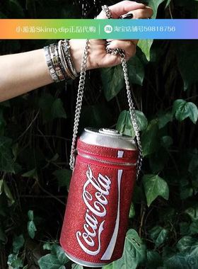 现货 正品SKINNYDIP红色可口coke饮料罐易拉罐斜挎包