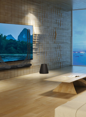 电视音箱支架无打孔音响挂架子 soundbar金属机架子多功能加厚款