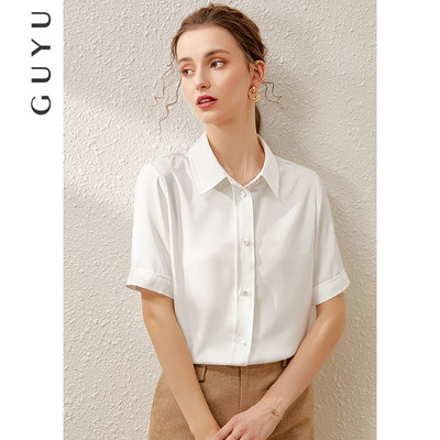 白色衬衫女短袖夏季设计感小众气
