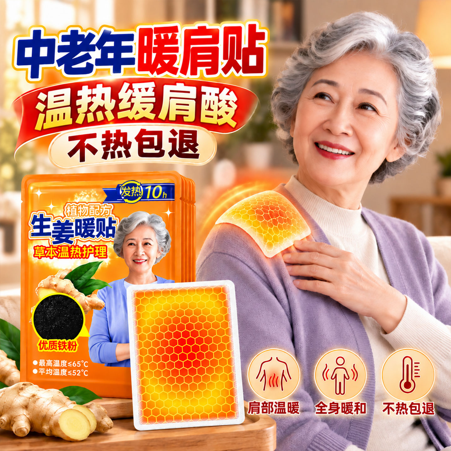暖宝宝老人专用持久发热暖而不烫