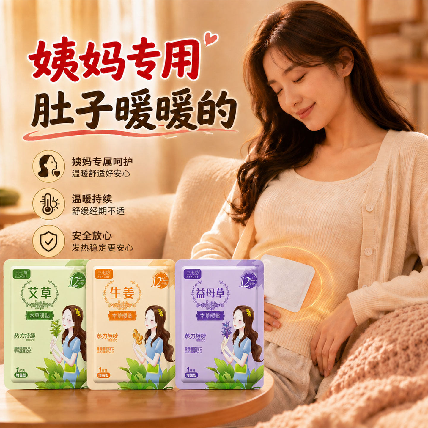 暖宫贴痛经女生用宫寒经期热敷