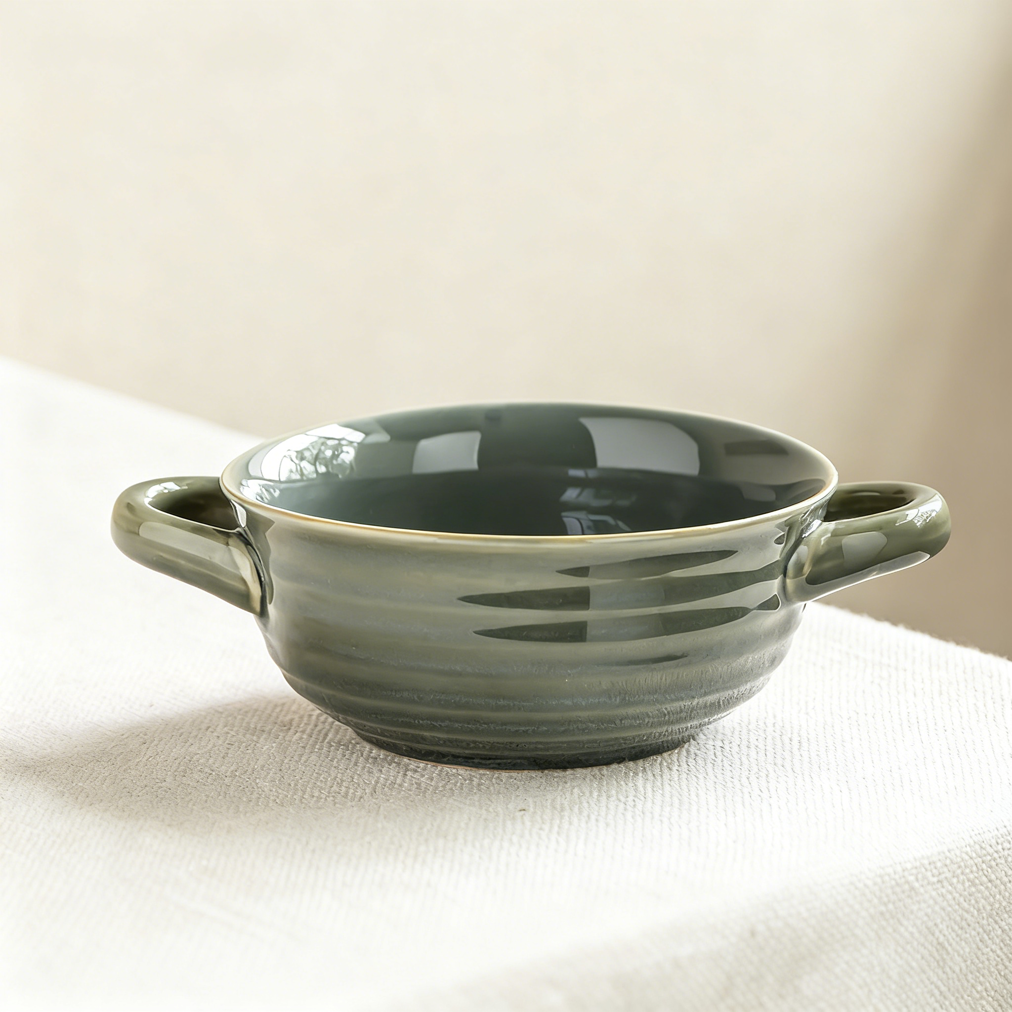 日式高颜值防烫双耳陶瓷碗水果沙拉碗早餐碗酸奶碗燕麦碗家用面碗