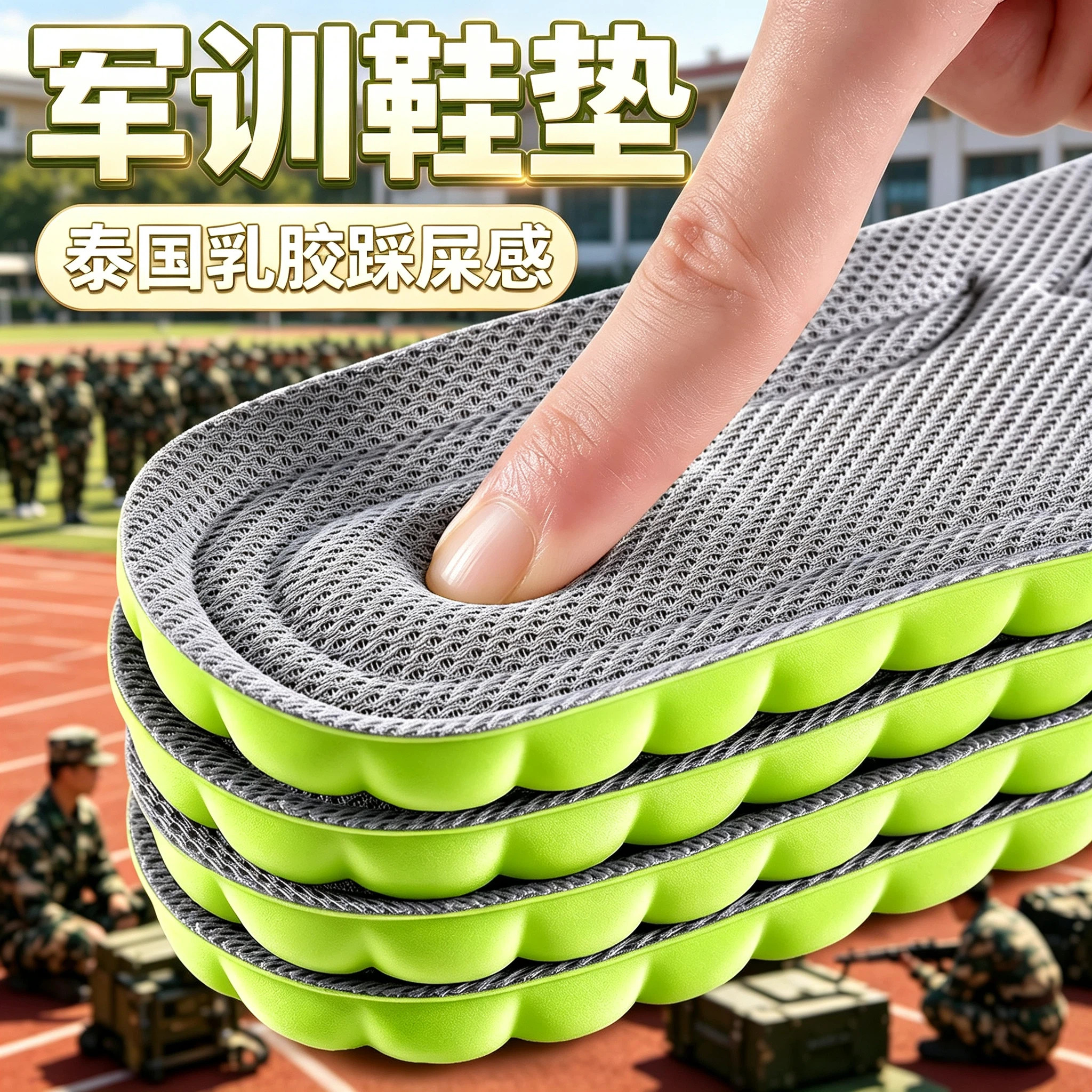 军训专用鞋垫久站不累气垫减震