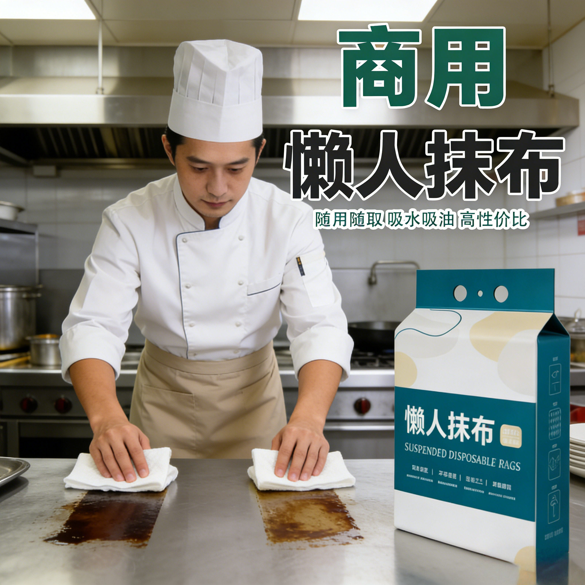 商用一次性抹布厨房悬挂式吸油纸餐饮大号加厚纸巾干湿两用强吸水,家庭/个人清洁工具,一次性抹布,淘宝优惠券,粉丝福利购,淘宝优惠卷