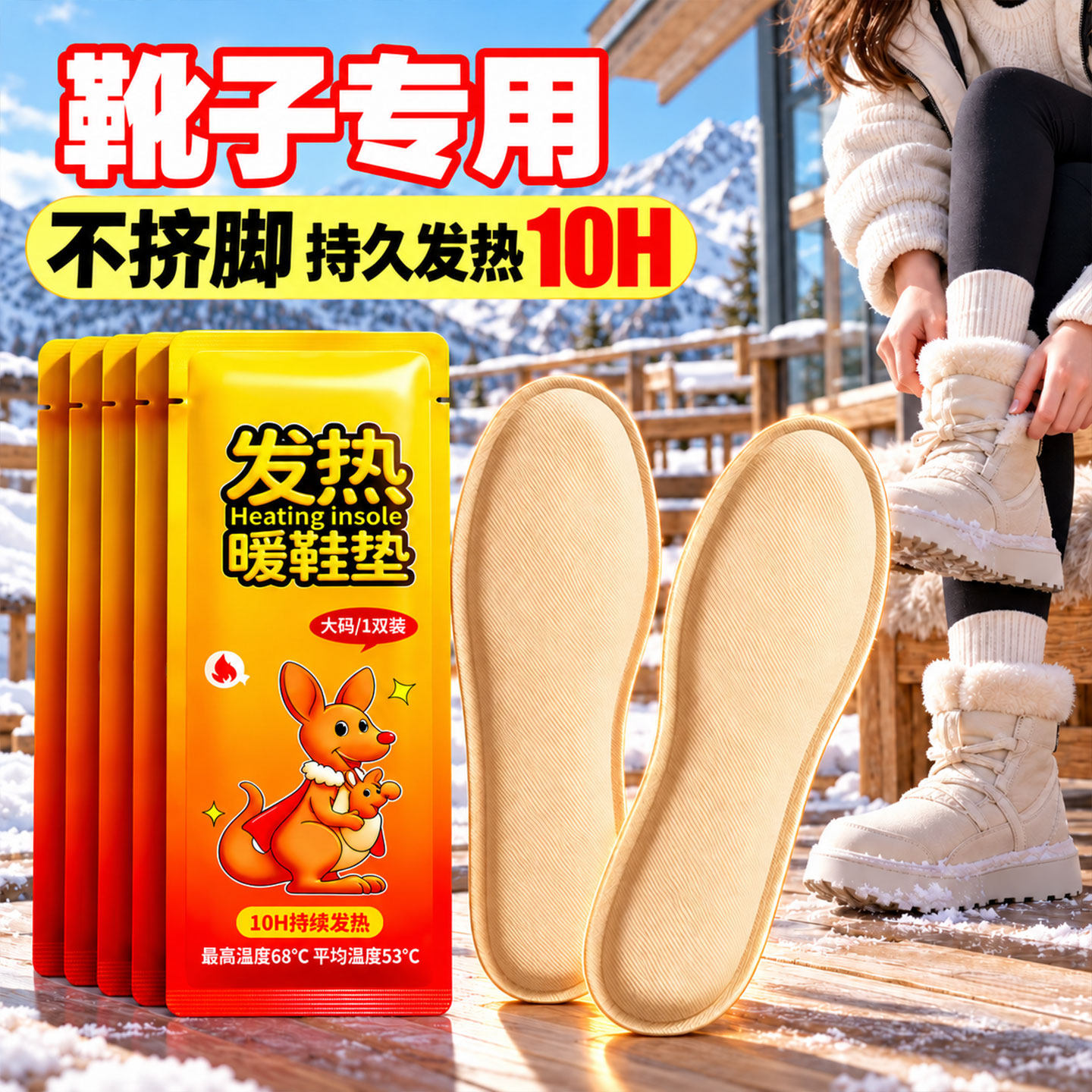 2026新款发热鞋垫女款暖足暖脚暖贴保暖冬季加热自发热暖宝宝男士