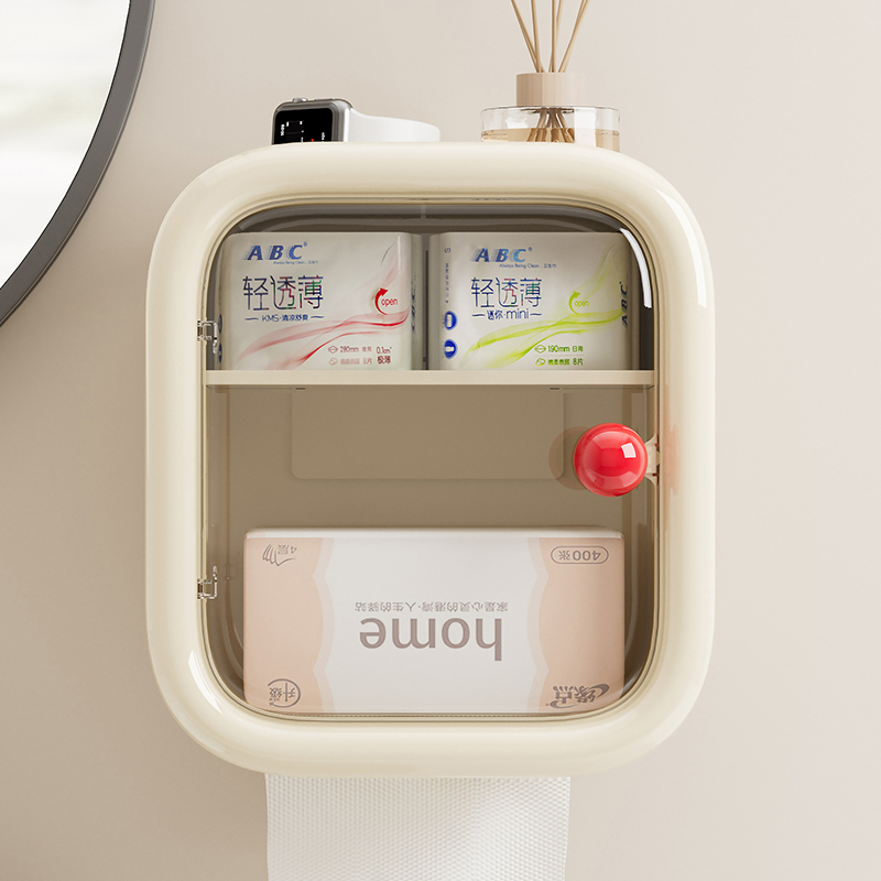 化妆室卫生纸盒2025新款大容量壁挂式厕所纸巾盒卫生纸卷筒卫生纸