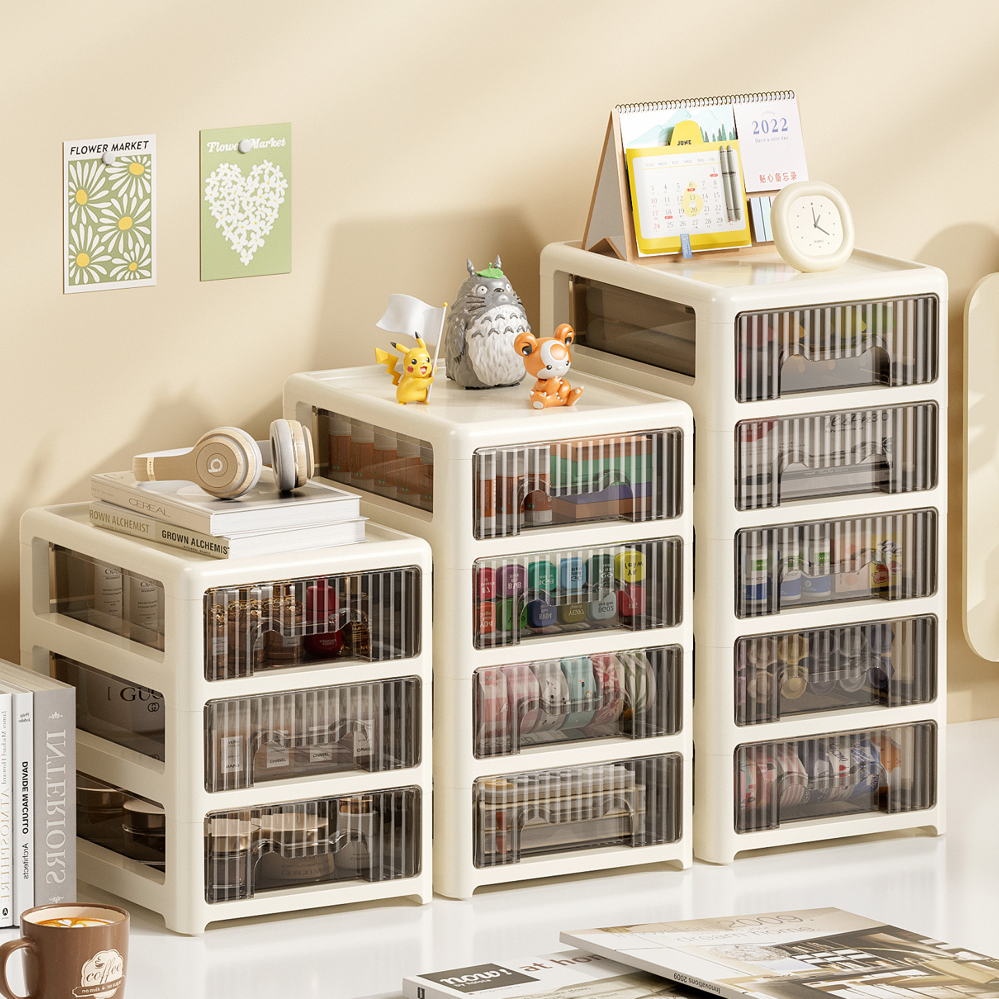 桌面收纳盒多功能抽屉式