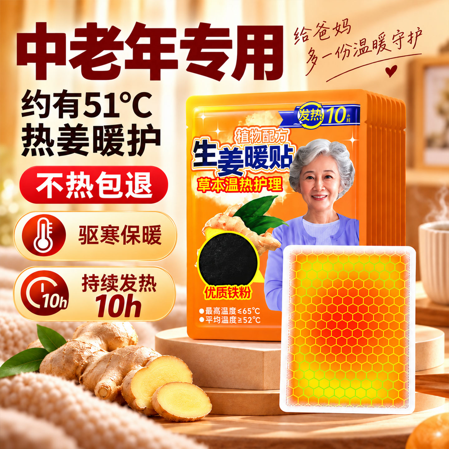 暖宝宝老人专用持久发热暖而不烫