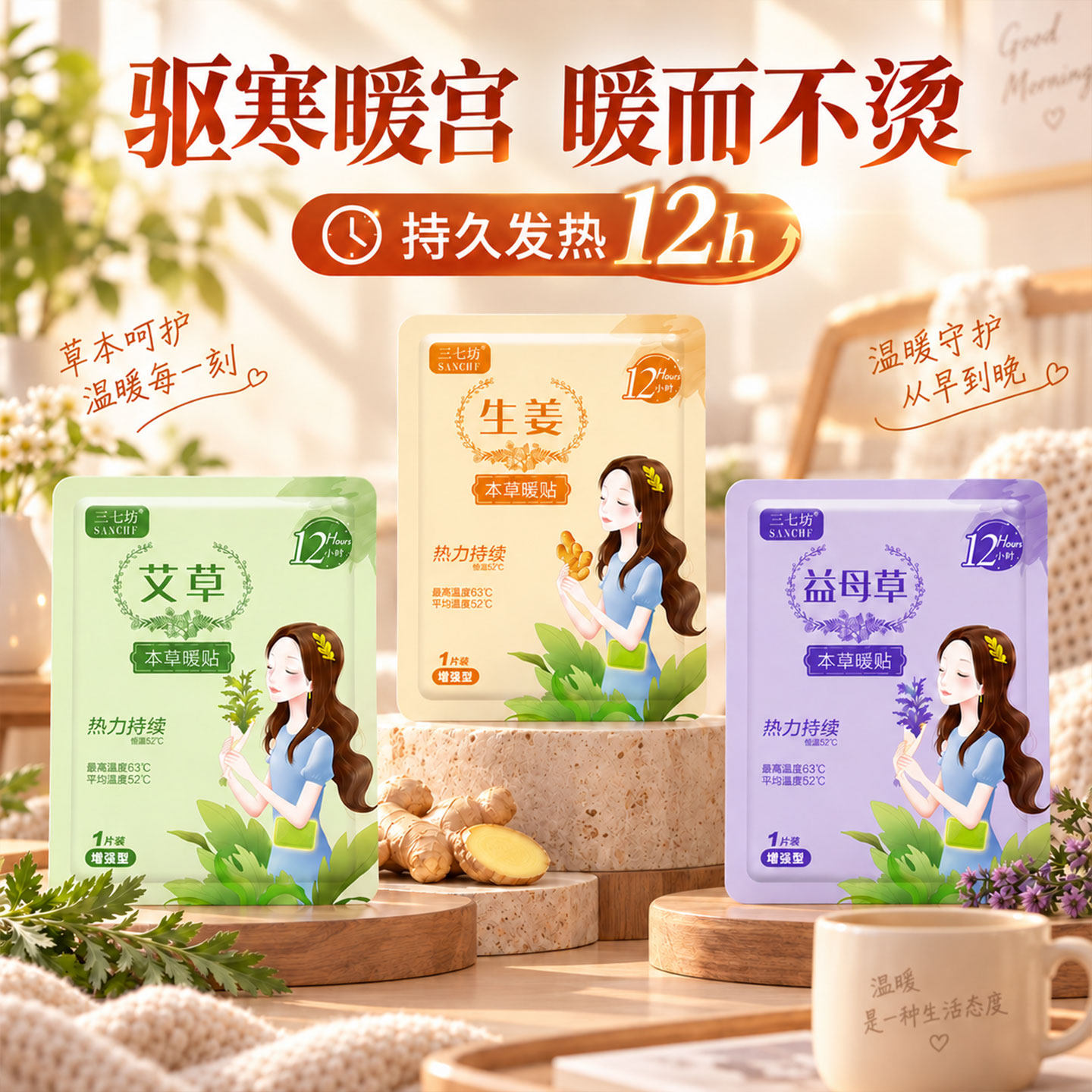 暖宫贴痛经女生用宫寒经期热敷