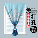 卡通宿舍成品粘贴小窗帘免安装 无需打孔出租房屋简易遮光短窗帘