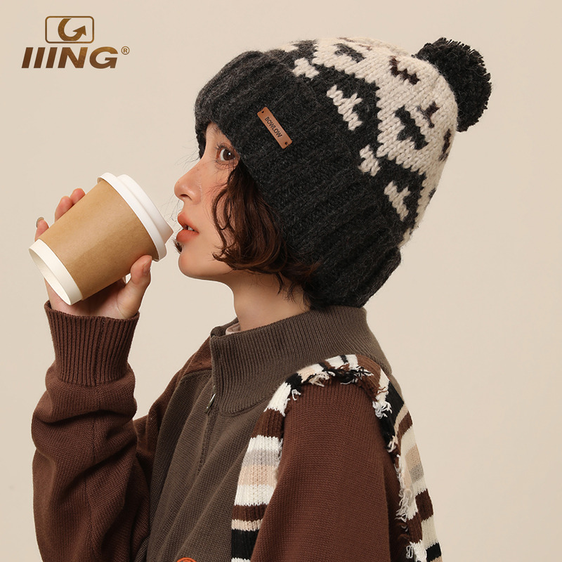 IIING帽控像素风针织帽