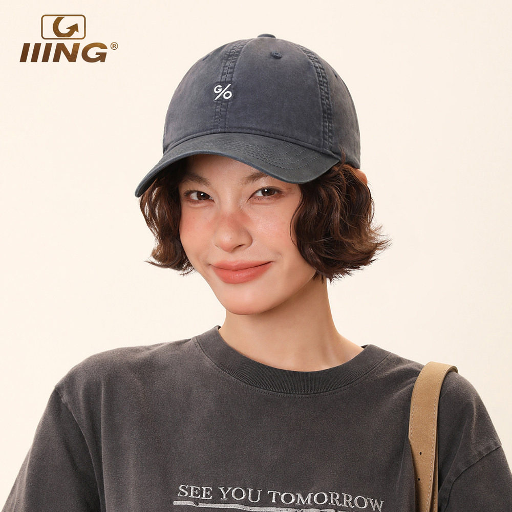 IIING帽控 复古软顶显脸小棒球帽子女夏韩版太阳帽大头围鸭舌帽男