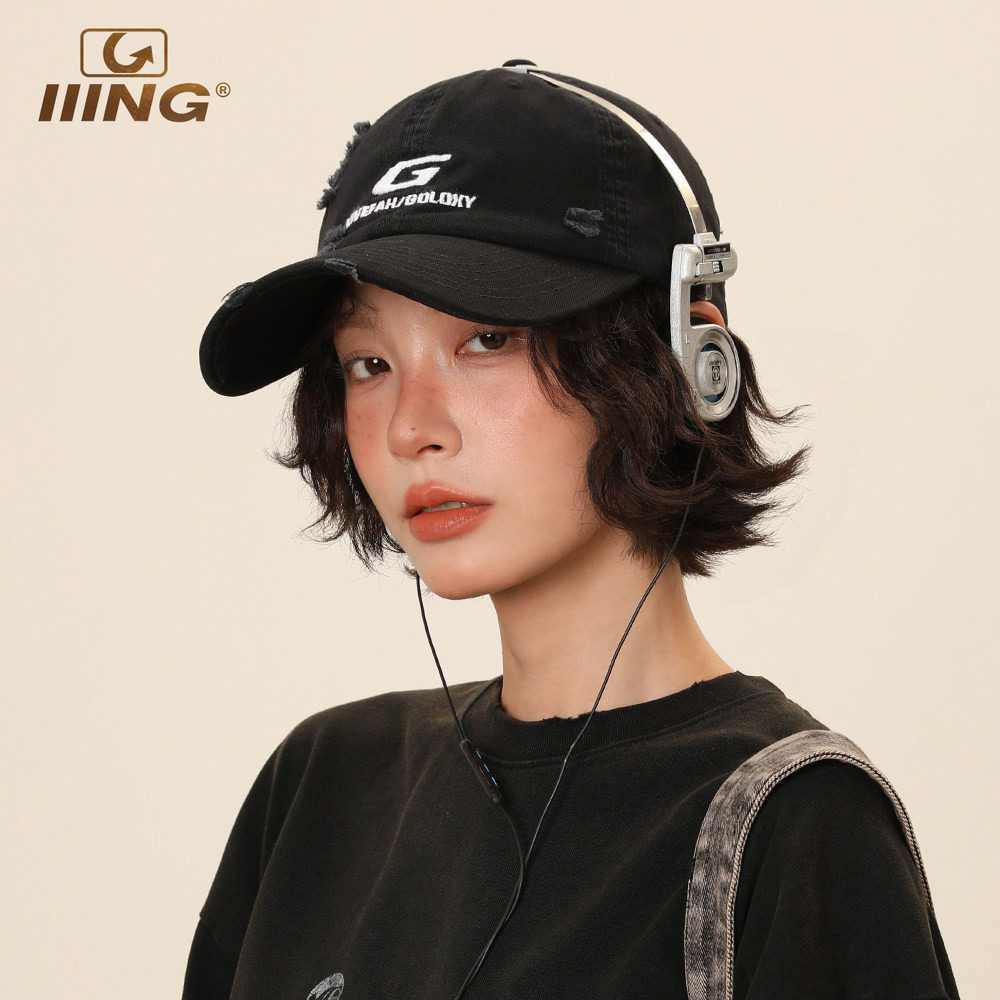 IIING帽控美式复古刺绣鸭舌帽图片