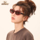椭圆框时尚 小框太阳镜女新款 嘻哈红色墨镜潮女眼镜 个性 IIING帽控