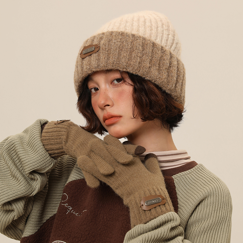 IIING帽控原创设计拼色针织帽