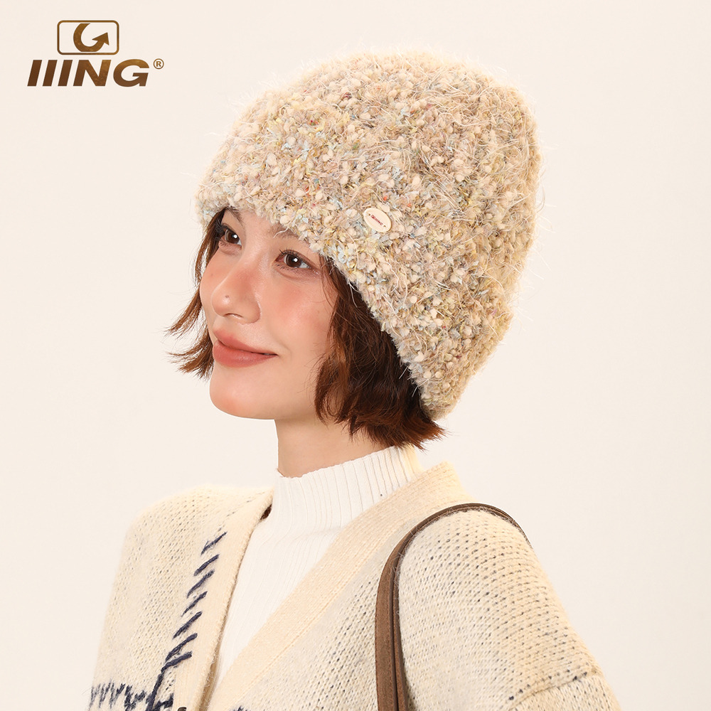 IIING帽控冬季毛绒混纱针织帽