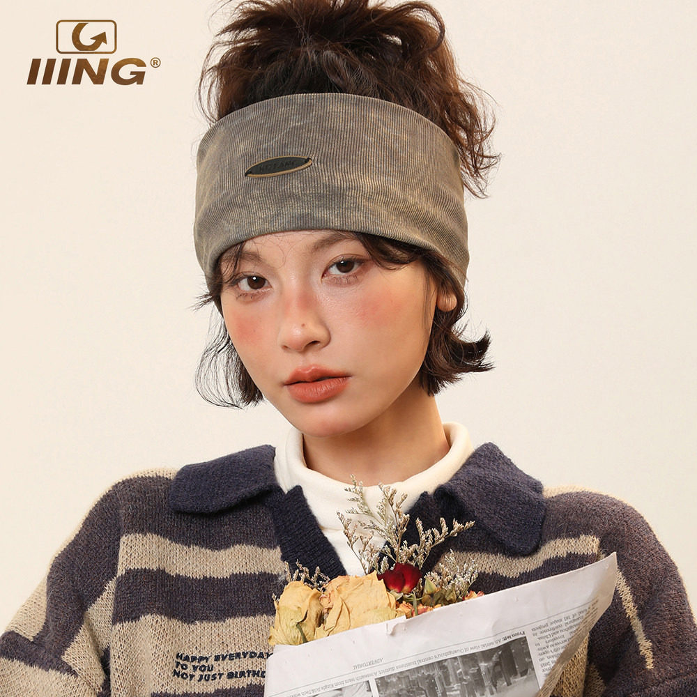 IIING帽控扎染针织发带图片